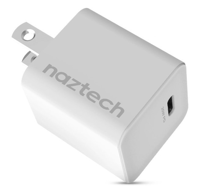 Naztech 20W USB-C PD Mini Fast Wall Charger | White - 15440