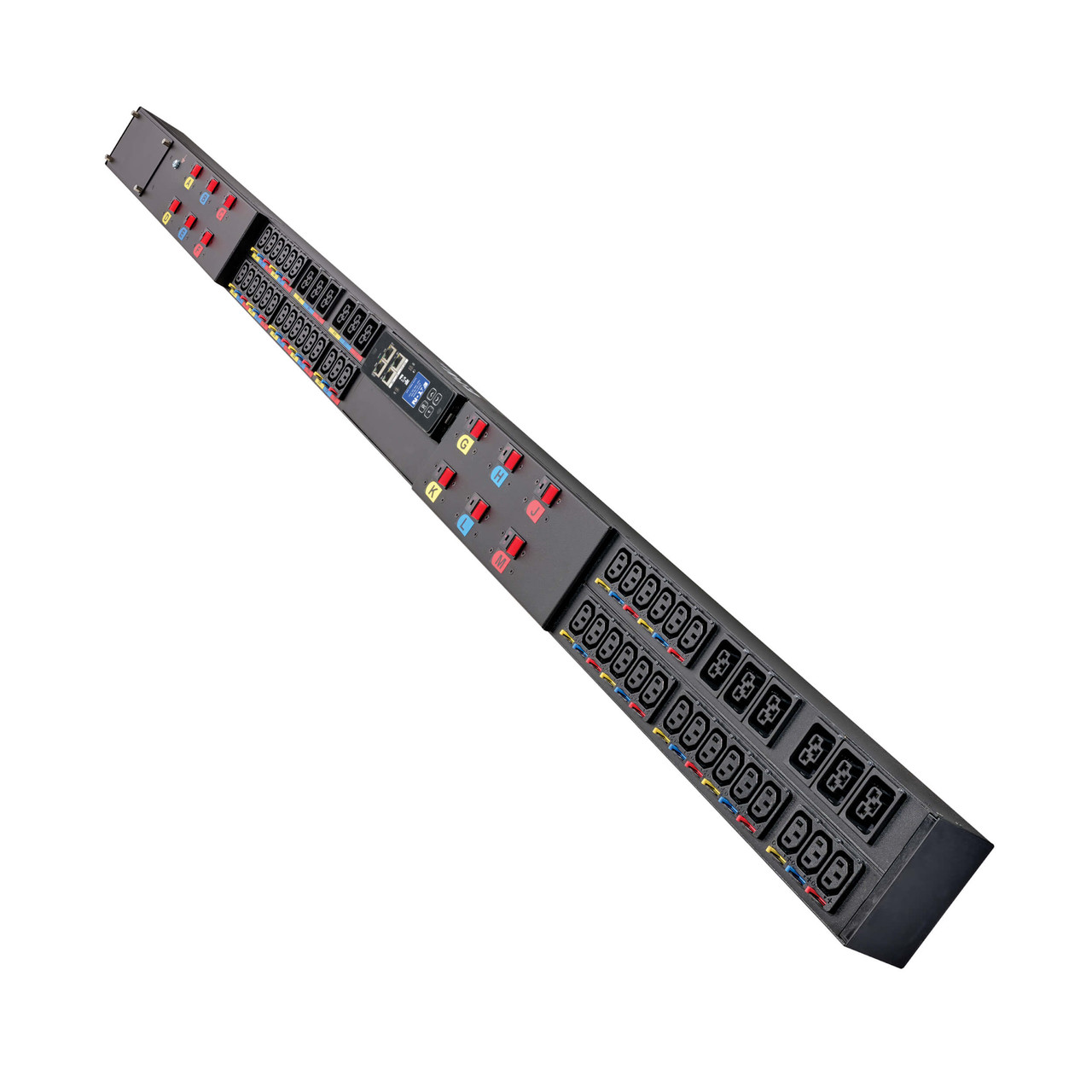 Eaton 3-Phase Managed HDX Rack PDU G4, 240/415V, 54 Outlets (42 C13 + 12 C39), 64A, 46kW, Hardwired Input, 0U Vertical, TAA - EMAGECA5A2A5A2L