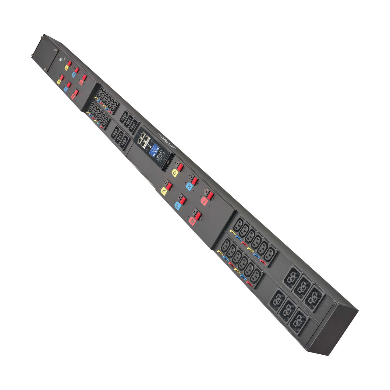 Eaton 3-Phase Managed HDX Rack PDU G4, 240/415V, 36 Outlets (24 C13 + 12 C39), 64A, 46kW, Hardwired Input, 0U Vertical, TAA - EMAGECC3C3C3C3L