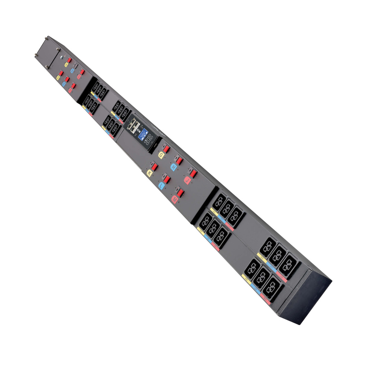 Eaton 3-Phase Managed HDX Rack PDU G4, 240/415V, 24 C39 Outlets, 64A, 46kW, Hardwired Input, 0U Vertical, TAA - EMAGECC4C4C4C4L