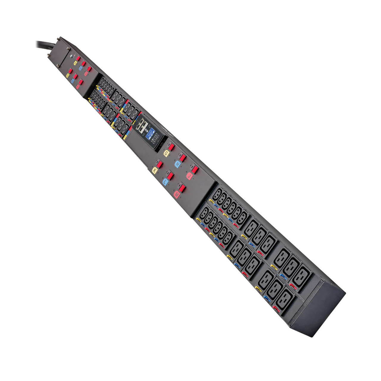 Eaton 3-Phase Managed HDX Rack PDU G4, 240/415V, 54 Outlets (42 C13 + 12 C39), 60A, 35kW, 560P6W Input, 6 ft. Cord, 0U Vertical, TAA - EMAGFFA5A2A5A2L