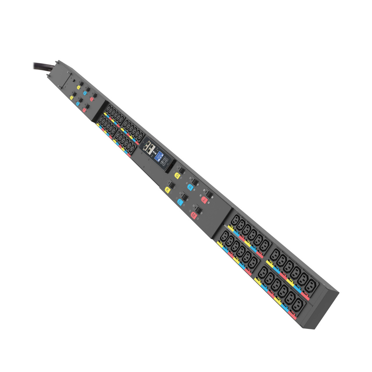 Eaton 3-Phase Managed HDX Rack PDU G4, 208V, 36 Outlets (24 C13 + 12 C39), 60A, 17kW, 460P9W Input, 6 ft. Cord, 0U Vertical, TAA - EMAGLFC3C3C3C3L