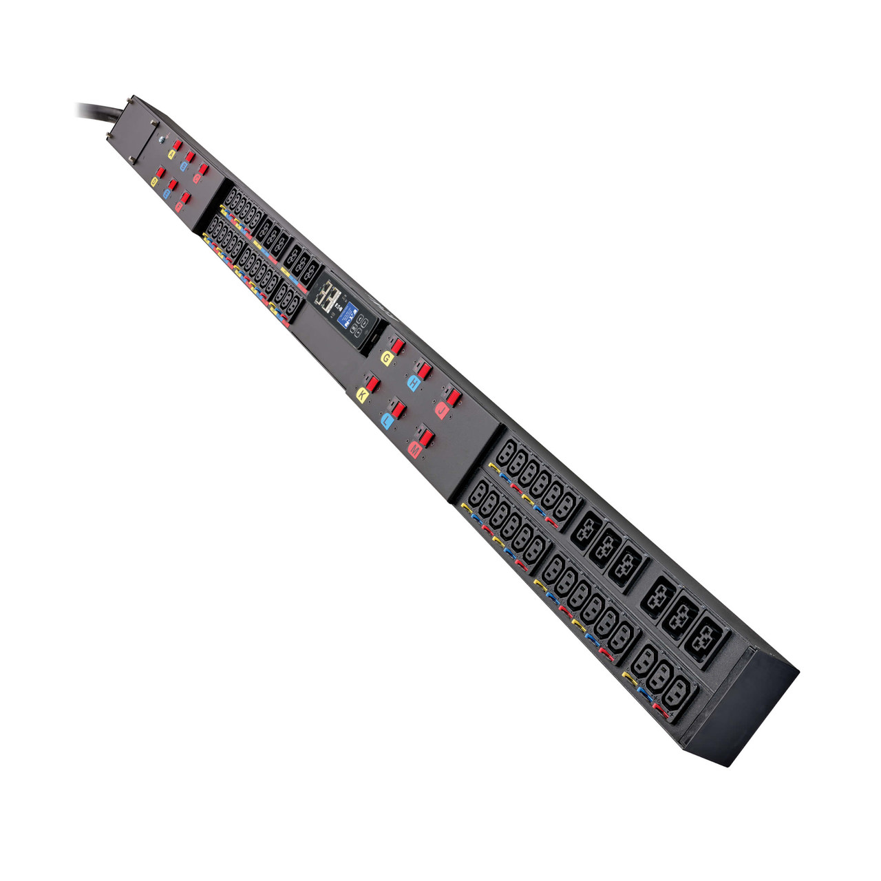 Eaton 3-Phase Managed HDX Rack PDU G4, 208V, 54 Outlets (42 C13 + 12 C39), 80A, 29kW, 4100P9W Input, 6 ft. Cord, 0U Vertical, TAA - EMAGMFA5A2A5A2L