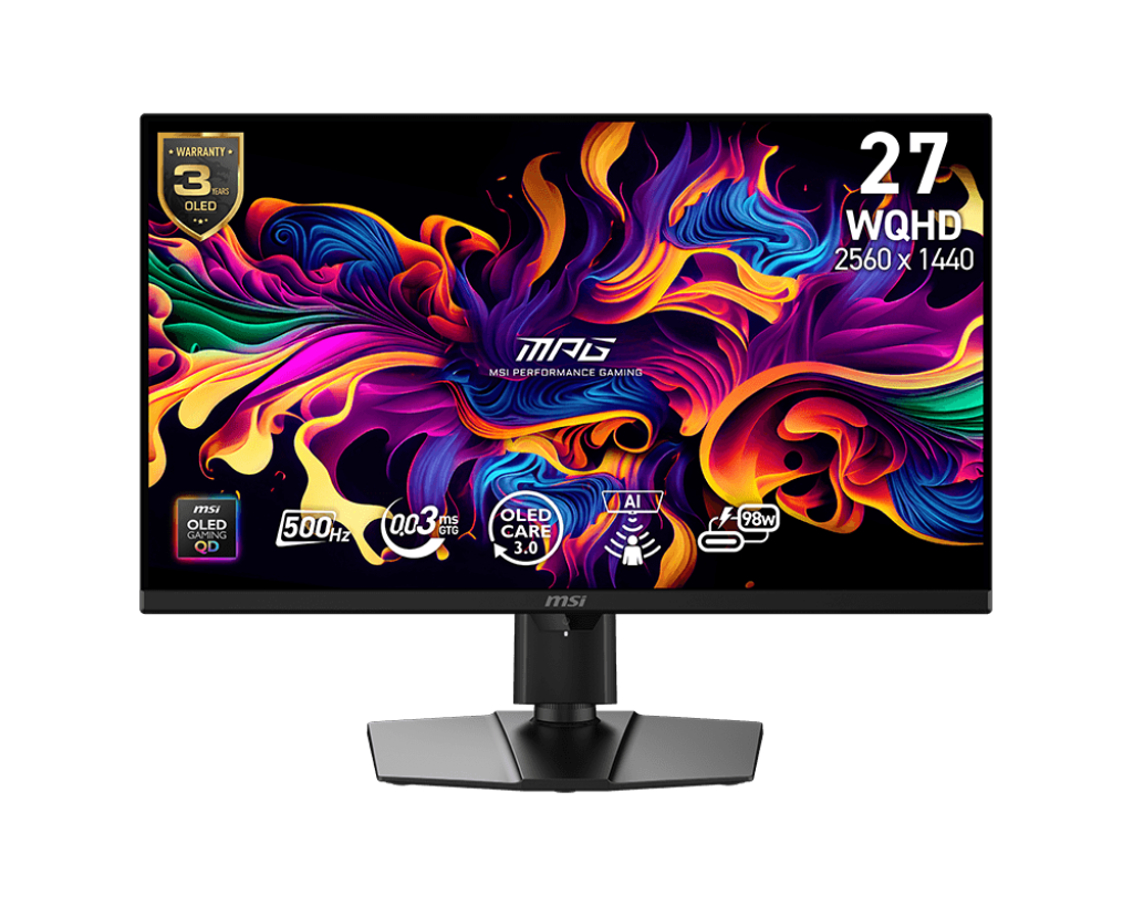 MSI AI-powered QD-OLED Gaming Monitors, Fundamentally Transforming Gaming Experience - MPG 271QR QD-OLED X50