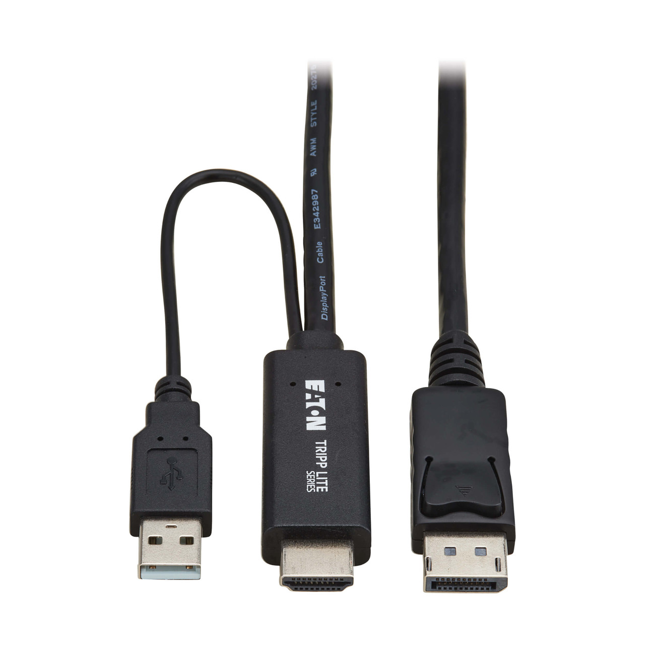 Eaton Tripp Lite series HDMI to DisplayPort Active Adapter Cable (M/M) - 4K 60 Hz, USB Power, Black, 2 m (6.6 ft.) - P567-02M-4K6