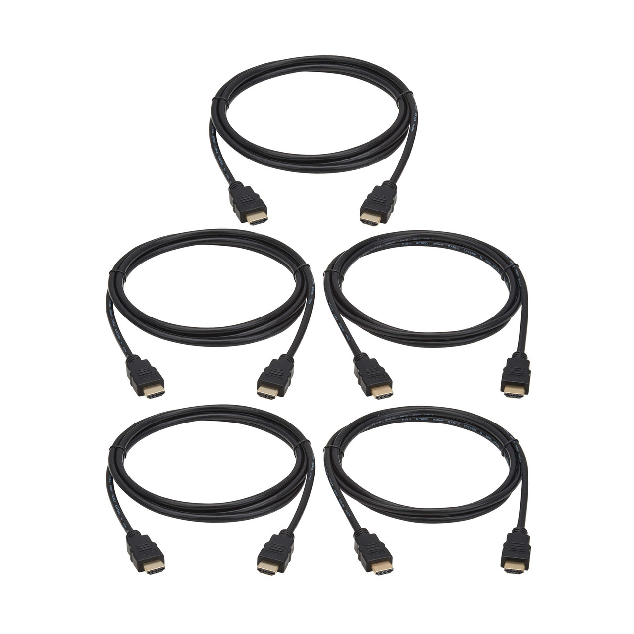 Eaton Tripp Lite series High-Speed 4K HDMI Cables (M/M) - 4:4:4, 6 ft. (1.8 m), Black, 5 Pack - P568-006-5PK