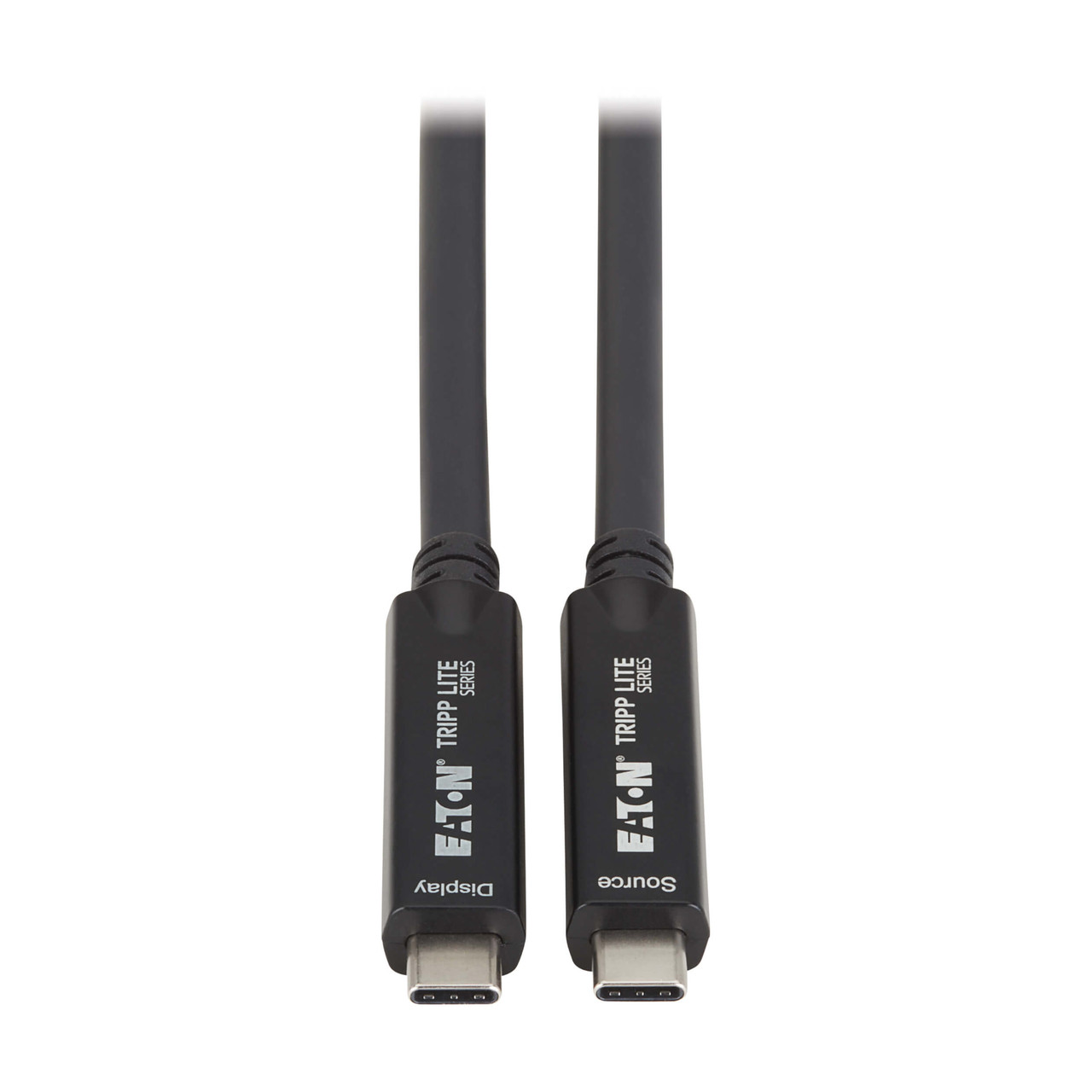 Eaton Tripp Lite series USB-C to USB-C Full-Function Fiber Active Optical Cable (AOC) - USB 3.2 Gen 2 (10 Gbps), 8K, HDR, 4:4:4, 60W PD Charging, M/M, Black, 10 m (33 ft.) -  U420F-10M