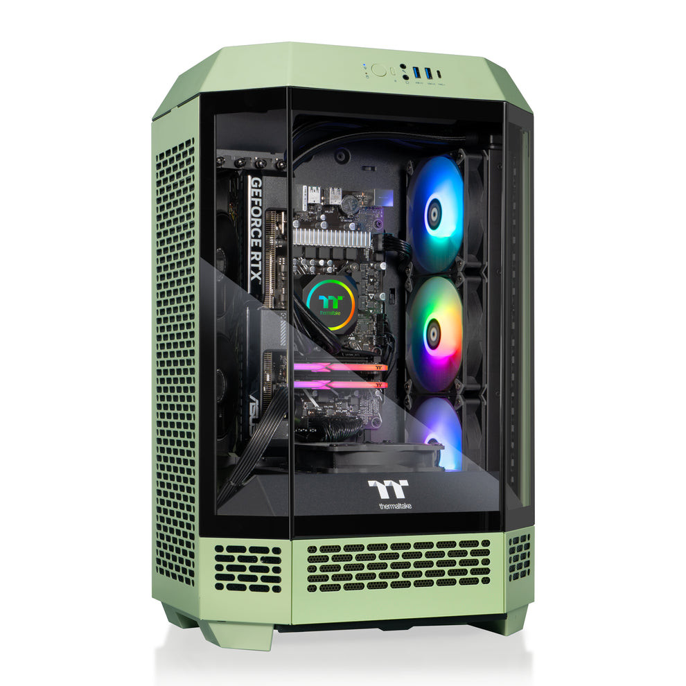 Thermaltake Reactor i7TS - Matcha Green, Intel Core i7-14700KF and NVIDIA GeForce RTX 4070 Ti Super Graphics Card - TW3M-B760-7TS-LCS