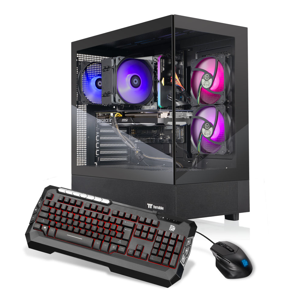Thermaltake Vista i460, Intel Core i5-14400F Processor and NVIDIA GeForce RTX 4060 Graphics Card - V27B-B760-460-LCS