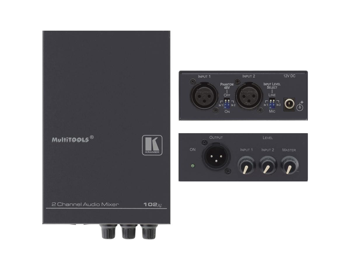 Kramer 102XL 2-Channel Balanced Mono Audio Mixer - 90-70300090