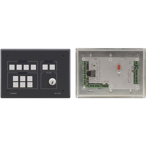 Kramer 12-Button Master Room Controller with Digital Volume Knob (Gray) - 85-709770090