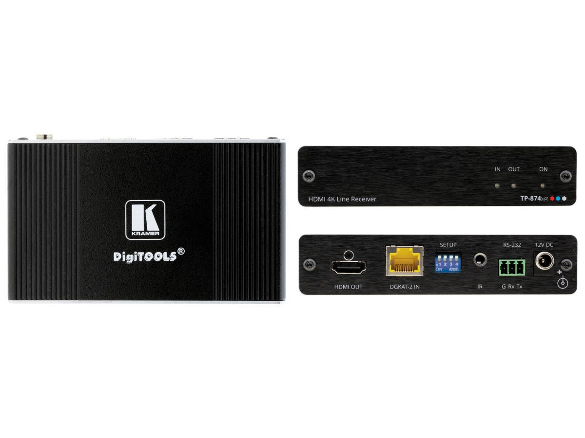Kramer 4K HDR HDMI PoC Receiver with RS-232 & IR over Long-Reach DGKat 2.0 - 50-80524090