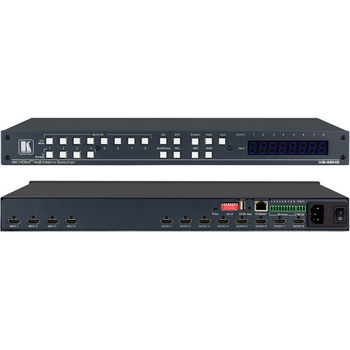 Kramer 4x8 4K HDR HDCP 2.2 Matrix Switcher with Digital Audio Routing - 20-00011630