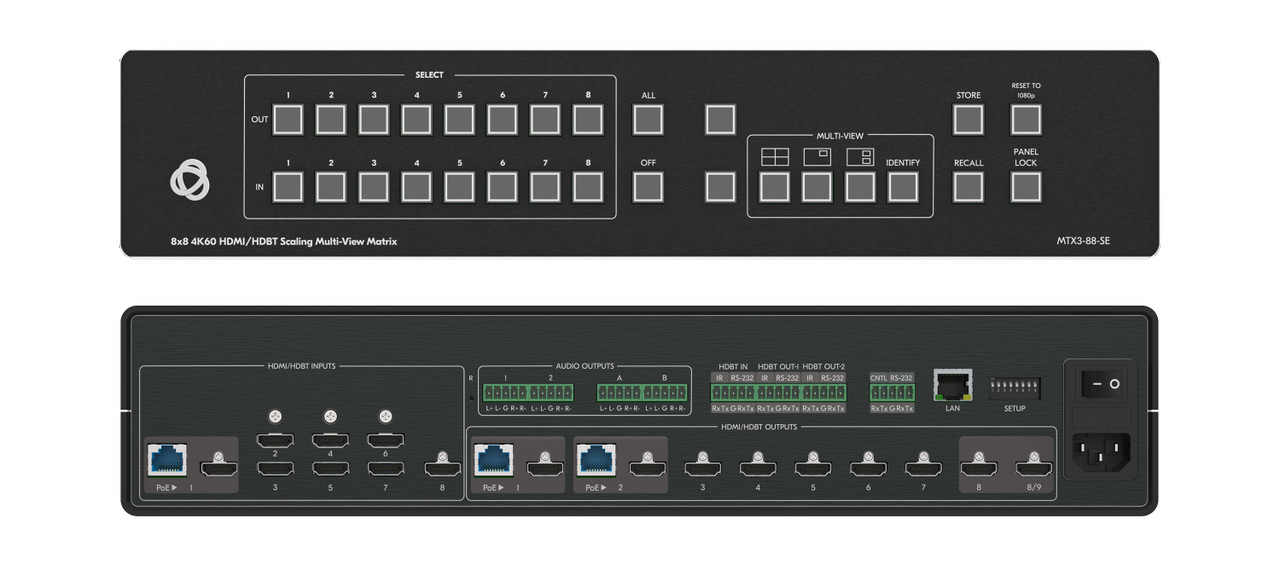 Kramer 8x8 Seamless Matrix Router, 3X3 Videowall & Multi-viewer - 50-80586030