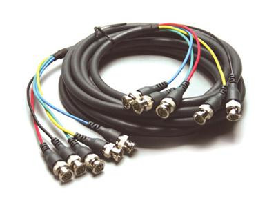Kramer 5 BNC Male RGBHV Mini Coax Cable (25') - 91-0505025