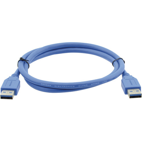 Kramer USB 3.0 Type-A Male to Type-A Male Cable (10', Blue) - 6-0230010 - 96-0230010 Kramer USB 3.0 Type-A Male to Type-A Male Cable (10', Blue) - 6-0230010 - 96-0230010