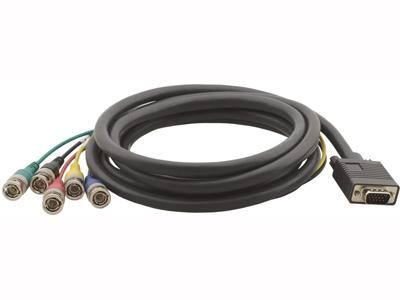 Kramer 92-5105075 15-Pin VGA Male to 5-BNC Male Breakout Cable (75') - 92-5105075