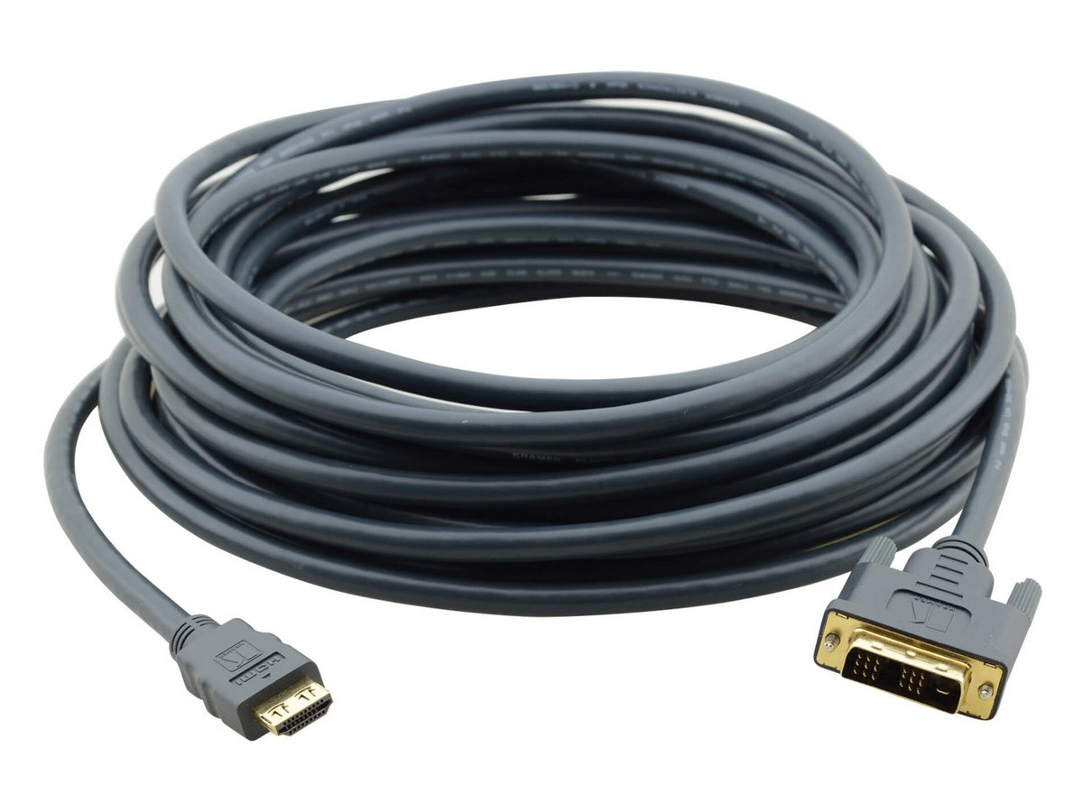 Kramer HDMI Male to DVI Male Video Cable (50') - 97-0201050