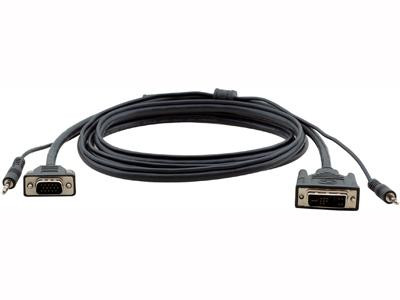 Kramer 94-0606035 15-pin HD to DVI - 3.5mm Stereo Audio Cable 35 Feet - 94-0606035