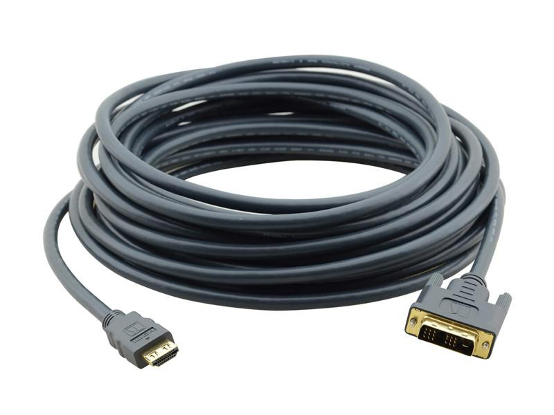 Kramer 92-7301015 15-pin HD to DVI - 3.5mm Stereo Audio Cable 15 Feet - 92-7301015