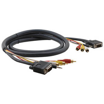 Kramer 92-0301025 Molded 15-pin HD + Audio + 3 RCA Male - Male Cable 25 Feet - 92-0301025
