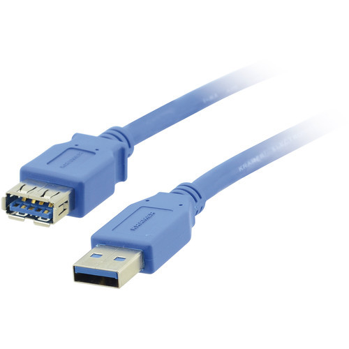 Kramer USB 3.0 Type-A Male to Type-A Female Extension Cable (15', Blue) - 96-02310015