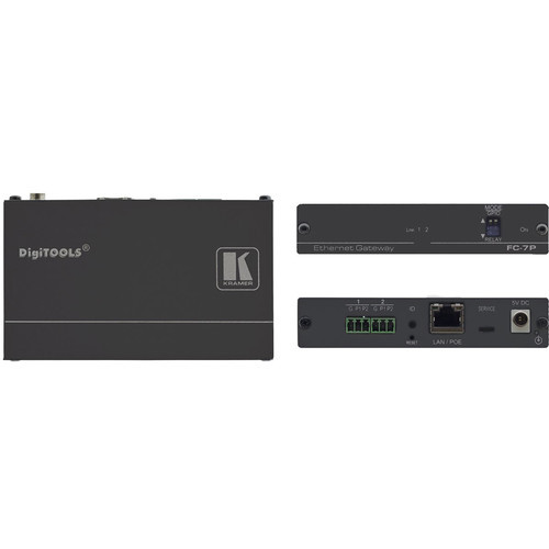 Kramer FC-7P - 2-Port PoE Multi-IO Relay/GPIO Control Gateway - 59-80559090