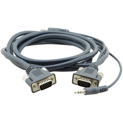 Kramer 15-Pin HD and 3.5mm Stereo Audio Micro Cable (12') - 92-7301012