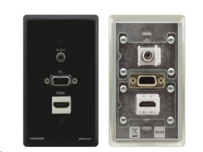 Kramer Passive Wall Plate, 15-pin HD, 3.5mm Audio and HDMI Connectors - 80-000226