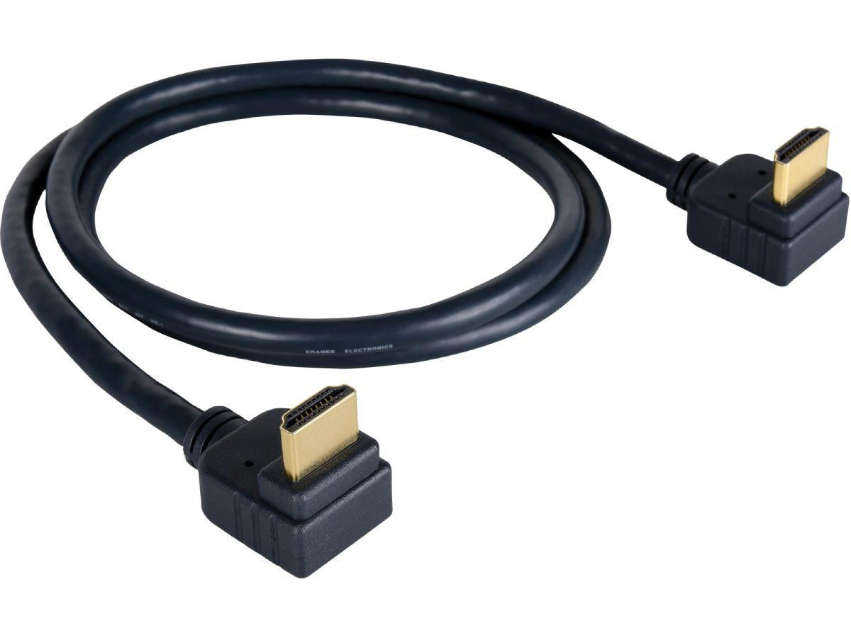 Kramer Right Angle (Both Ends) High Speed HDMI Cable with Ethernet-3ft - 97-0144003