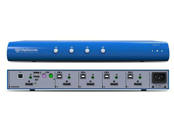 Kramer HighSecLabs SK41PP-3 - KVM / audio switch - secure, DisplayPort - 4 x KVM / audio - 1 local user - desktop - 22-00023990