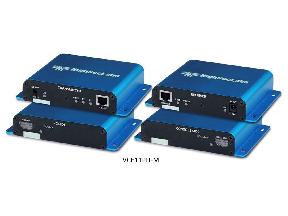 Kramer HighSecLabs FVCE11PH-M - KVM isolator - secure copper, for 100 meter, 4K 30hz - 22-00013099