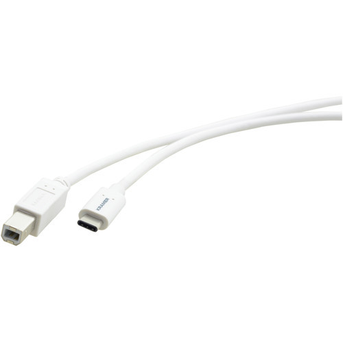 Kramer USB 2.0 Type-C to USB 2.0 Type-B Cable - 6ft White - 96-02357106