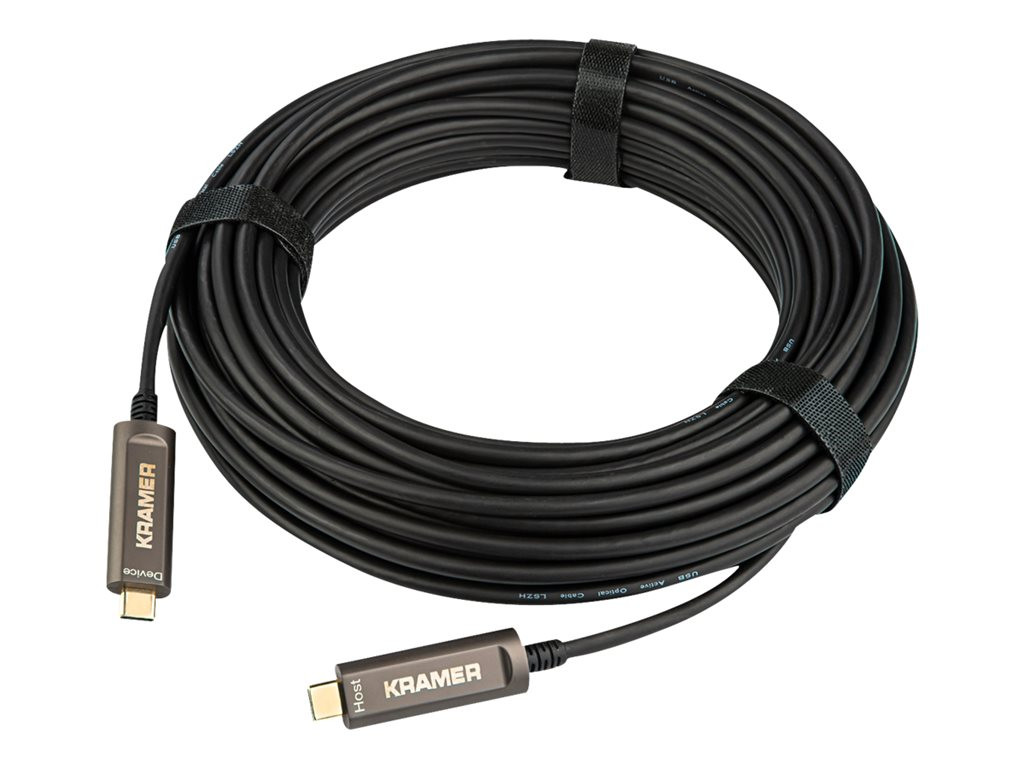 Kramer 97-04300010 USB 3.1 GEN-2 Optical USB-C Male to USB-C Male Cable 10ft - 97-04300010