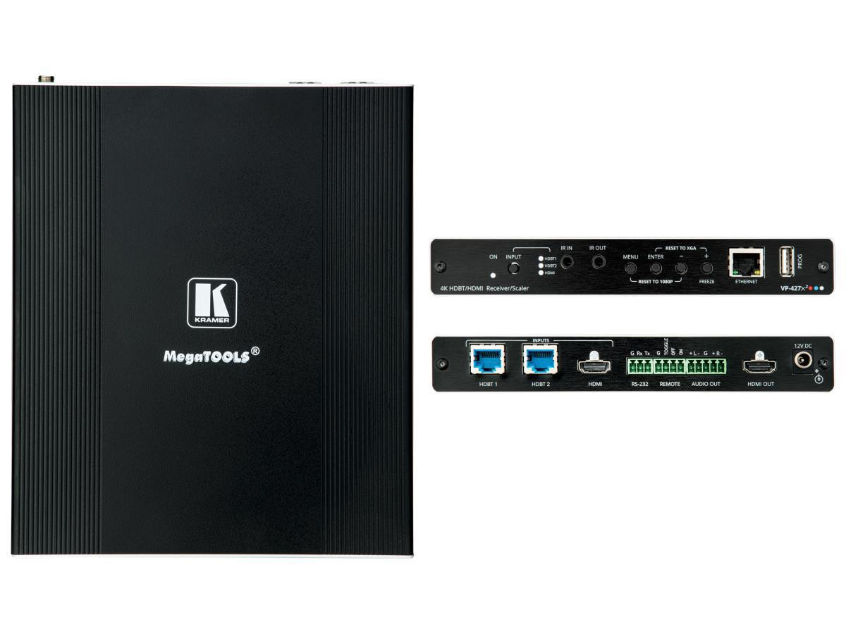 Kramer VP-427X2 4K Auto-Switcher/Scaler Kit over Long-Reach HDBaseT - 72-00004590