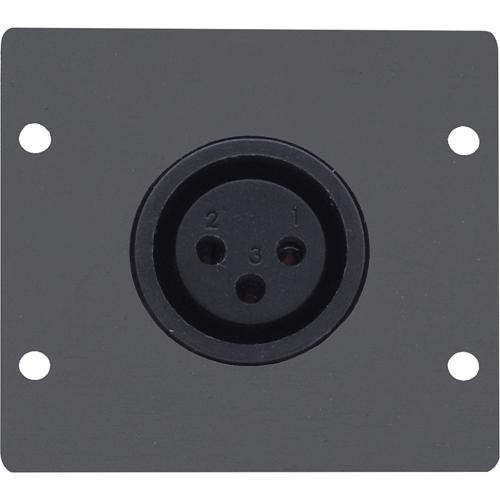 Kramer 85-810399 Three-Pin XLR Female Wall Plate - Black - 85-810399