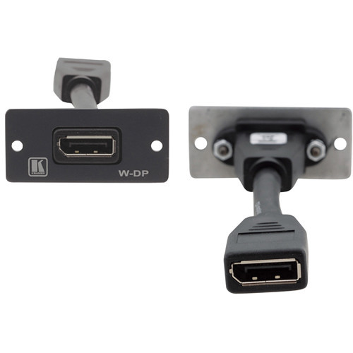 Kramer 85-0038099 DisplayPort Pigtail Wall Plate Insert (Gray) - 85-0038099