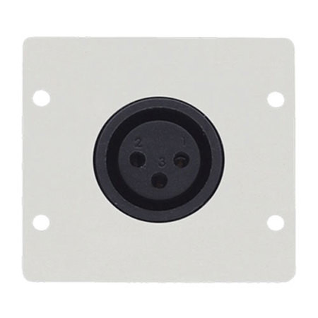 Kramer 85-810199 Three-Pin XLR Female Wall Plate - White - 85-810199