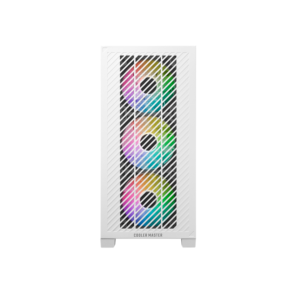 Cooler Master Elite 301 White Tower - High in Value and Attention to Detail - Features A Large Intake Grill And 3x 120mm ARGB Fans to Ensure a Smooth, And Efficient Running System - E301-WGNN-S00