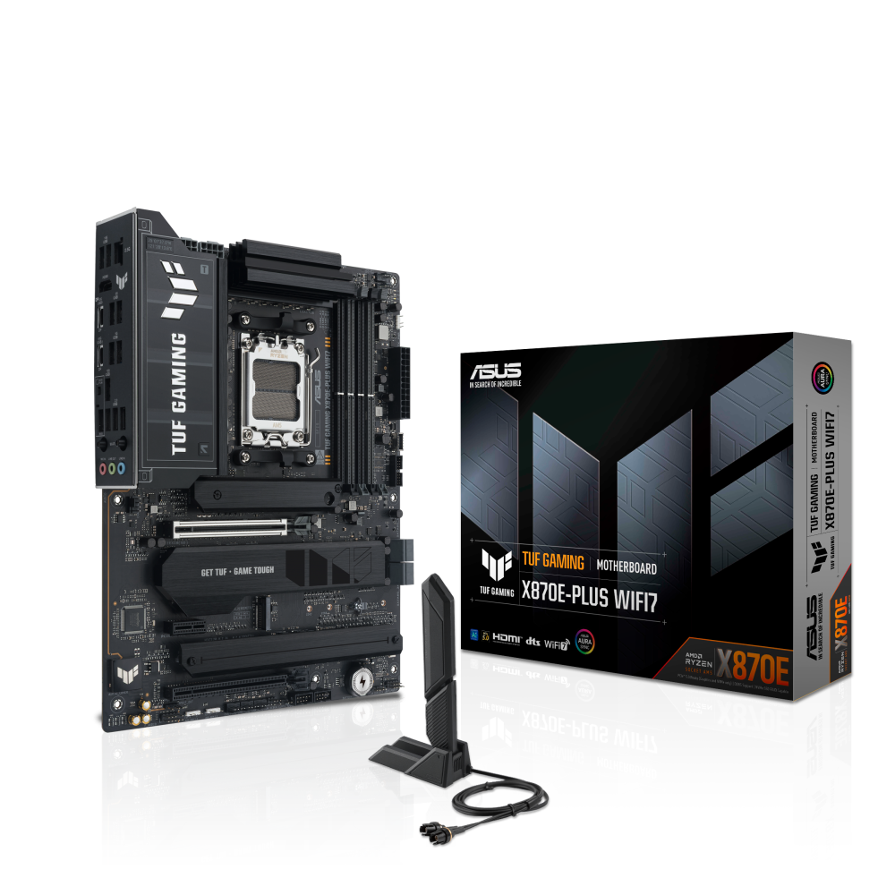 Asus TUF GAMING X870E-PLUS WIFI7 AMD AM5 DDR5 Motherboard for Ryzen 7000/8000/9000 Series Desktop Processors - 90MB1M70-MVAAY0