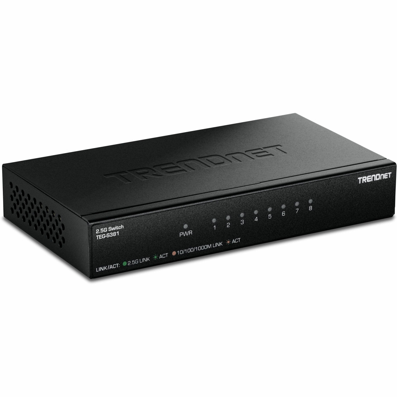 TRENDnet 8-Port 2.5G Switch, TEG-S381, 8 x 2.5G RJ45 Ports, 40Gps, NDAA + TAA Compliant, Ethernet Splitter - TEG-S381