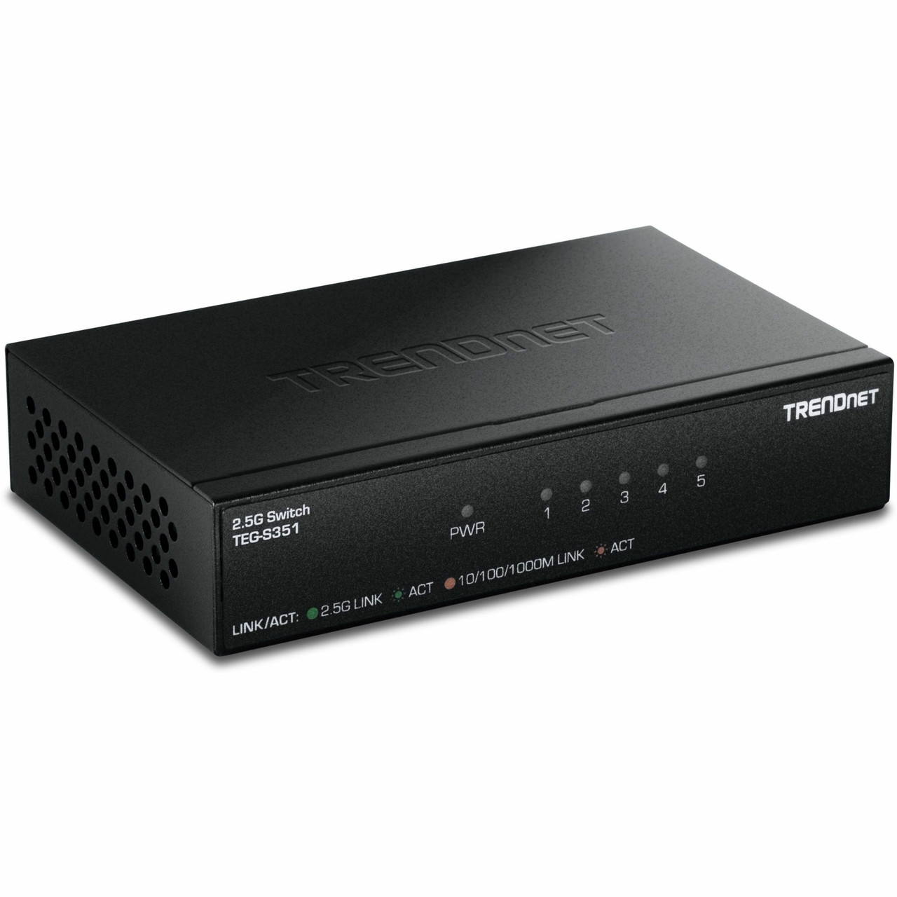 TRENDnet 5-Port 2.5G Switch, TEG-S351, 5 x 2.5G RJ45 Ports, 25Gps, NDAA + TAA Compliant, Ethernet Splitter - TEG-S351
