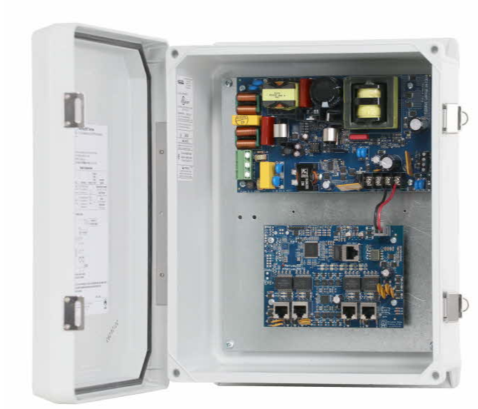 Altronix NETWAY5BTWP 5-Port Hardened 802.3bt 4ppoe Switch with Power Supply/Charger - NEMA4/4X, IP66 Rated Outdoor Enclosure.