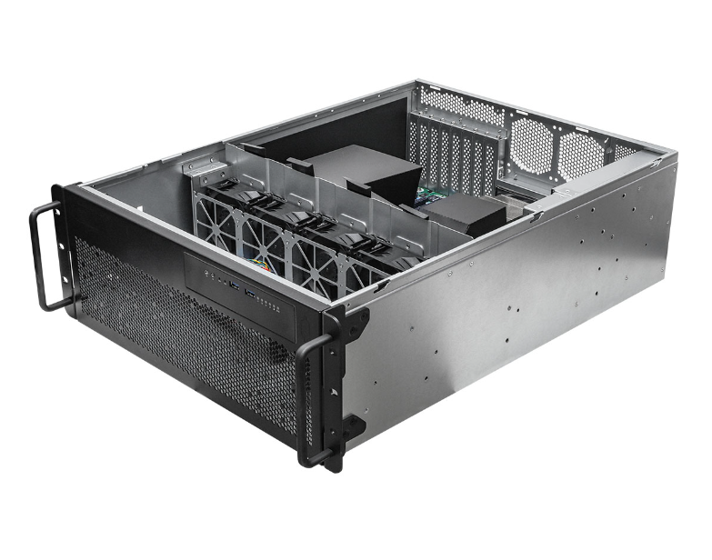 AsRock 4U4G-GENOAX 4U Rackmount with 1+1, 80-PLUS Platinum, 2100W CRPS - Single Socket SP5 (LGA 6096), Supports AMD EPYC 9004 (With AMD 3D V-Cache Technology) and 97x4 Series Processors