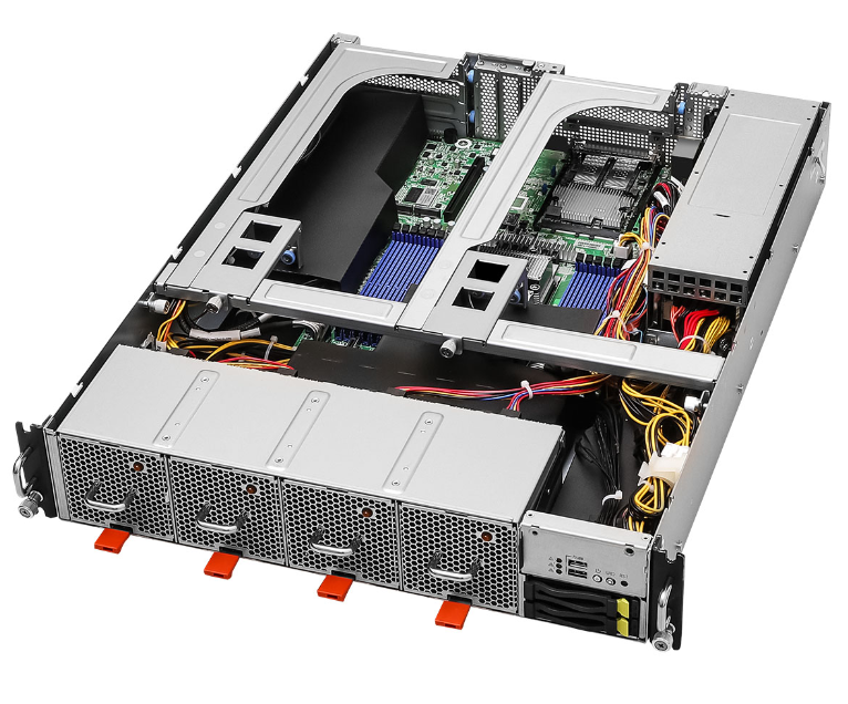 AsRock 2U2G-GENOA 2U Rackmount With 1+1, 80-PLUS Titanium, 2000W CRPS - Single Socket SP5 (LGA 6096), Supports AMD EPYC 9004 (With AMD 3D V-Cache Technology) And 97x4 Series Processors