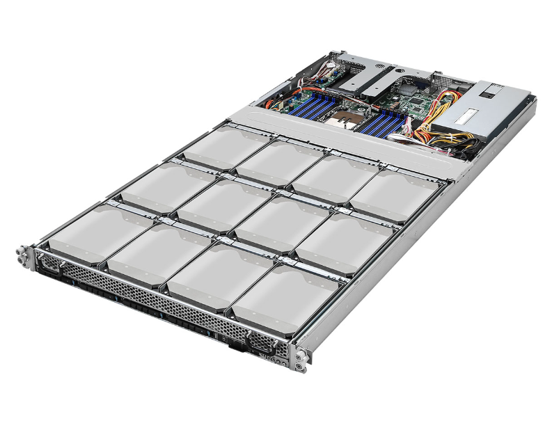 AsRock 1U12L4E-EGS/2L2Q 1U Rackmount With 1+1, 1000W Slim RPSU - Single Socket E (LGA 4677), Supports 5th And 4th Gen Intel Xeon Scalable Processors - 16 DIMM Slots (2DPC), Supports DDR5 RDIMM/ RDIMM-3DS