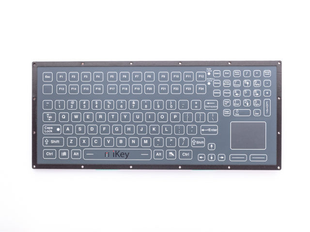 ikey Membrane Keyboard with Touchpad, an Industrial Membrane Keyboard Built to Withstand the Harshest of Environments - KYB-5K-MEM-TP-USB