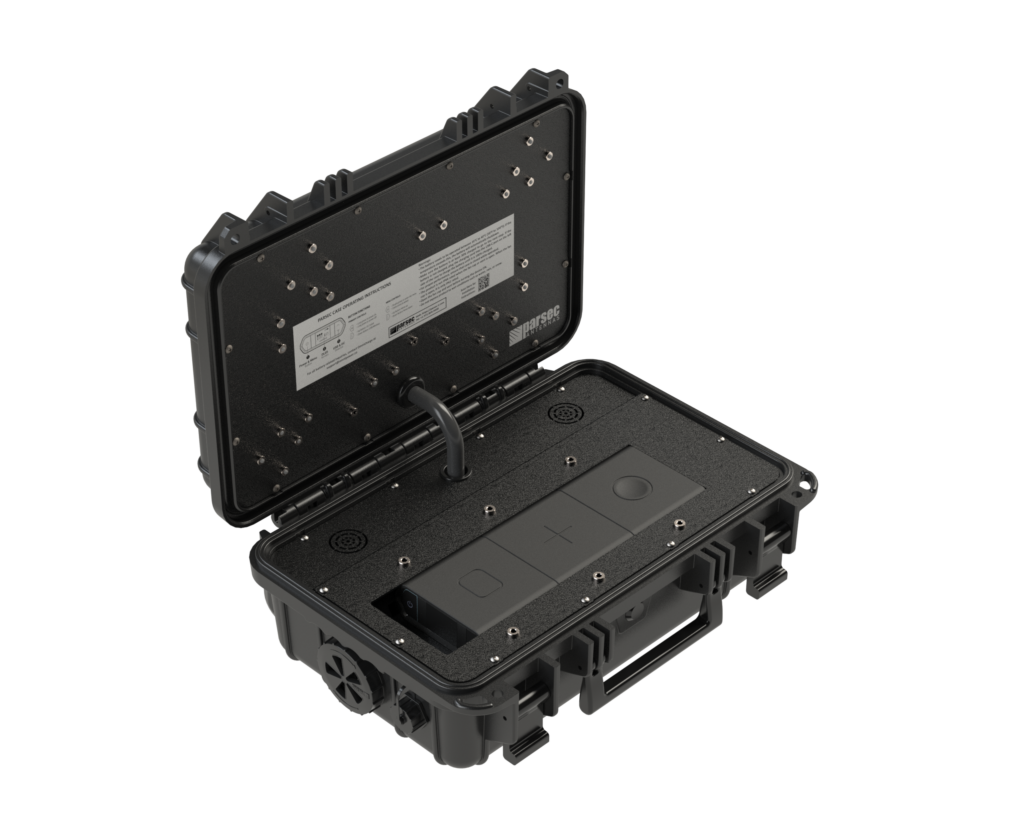 Parsec Boxer Pro 7:1, 4Cell, 2Wi-Fi, Gps, Black, Custom Antenna Built Into Lid Of Waterproof Case; 600 Mhz - 6 Ghz Antenna; Case Includes: (2) Rj45, Usb-C Connector, Fan, Vent, Dc Connector, Router Mount Plate - PRO7BX4L2WG-G2