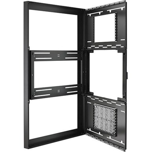 Chief Impact 55" Portrait On-Wall Kiosk - With Protective Glass - Black- LW55UBPG Chief Impact 55" Portrait On-Wall Kiosk - With Protective Glass - Black- LW55UBPG