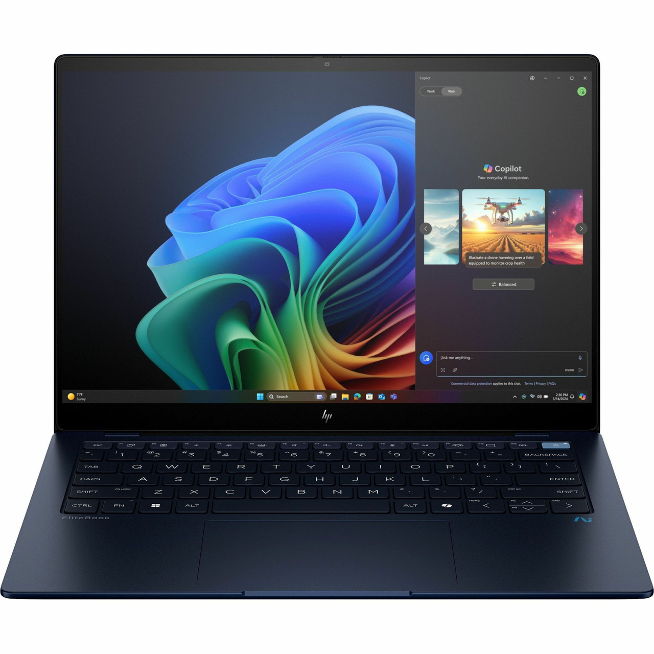HP EliteBook Ultra G1q8 14" Notebook - 2.2K - 60 Hz - Qualcomm Snapdragon X Plus X1P-42-100 - 16 GB - 512 GB SSD - C11U7US#ABA